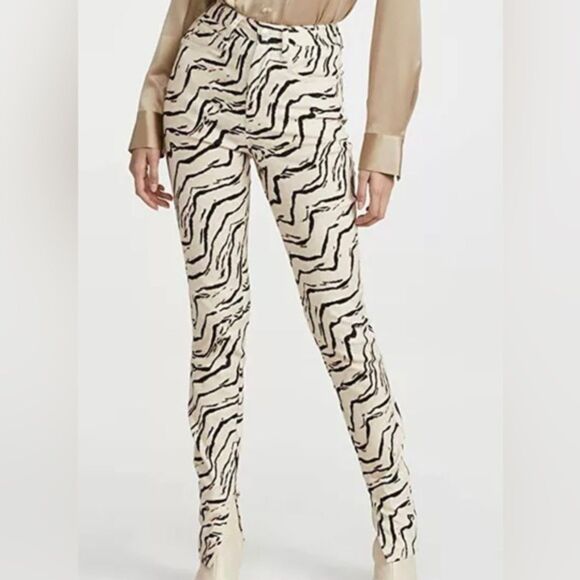 Weworewhat Tiger Piped Stiletto Slit High Rise Stretch Jean 29 - Picture 2 of 11